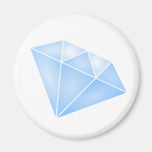 Shiny Blue Diamond Carat Magnet (Vorne)