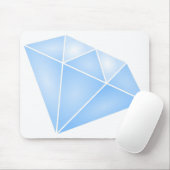 Shiny Blue Diamond Carat Mousepad (Mit Mouse)