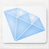 Shiny Blue Diamond Carat Mousepad (Vorne)