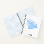 Shiny Blue Diamond Carat Notizblock (Innenseite)