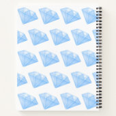 Shiny Blue Diamond Carat Notizblock (Rückseite)