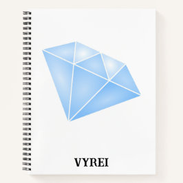 Shiny Blue Diamond Carat Notizblock