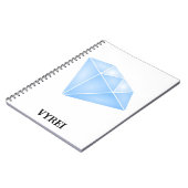 Shiny Blue Diamond Carat Notizblock (Linke Seite)