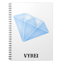 Shiny Blue Diamond Carat Notizblock