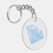 Shiny Blue Diamond Carat Schlüsselanhänger (Vorderseite links)