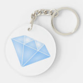 Shiny Blue Diamond Carat Schlüsselanhänger (Rückseite)