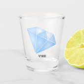 Shiny Blue Diamond Carat Schnapsglas (Vorderseite)