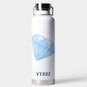 Shiny Blue Diamond Carat Trinkflasche (Rückseite)