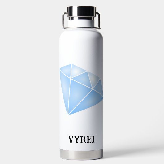 Shiny Blue Diamond Carat Trinkflasche (Rückseite)