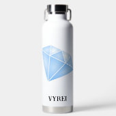 Shiny Blue Diamond Carat Trinkflasche (Vorderseite)