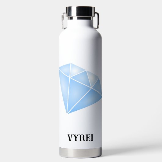 Shiny Blue Diamond Carat Trinkflasche (Vorderseite)