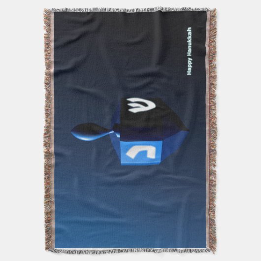 Shiny Blue Dreidel Decke (Vorderseite Vertikal)