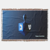 Shiny Blue Dreidel Decke (Vorderseite)