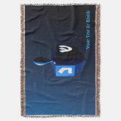 Shiny Blue Dreidel Decke (Vorderseite Vertikal)