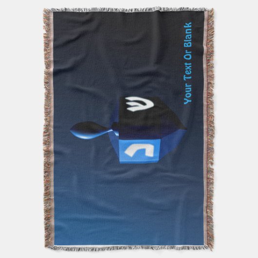 Shiny Blue Dreidel Decke (Vorderseite Vertikal)