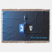 Shiny Blue Dreidel Decke (Vorderseite)