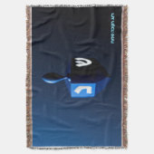 Shiny Blue Dreidel Decke (Vorderseite Vertikal)