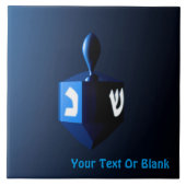 Shiny Blue Dreidel Fliese (Vorderseite)