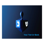 Shiny Blue Dreidel Fotodruck (Vorne)