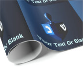 Shiny Blue Dreidel Geschenkpapier (Rolleneckpunkt)