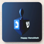 Shiny Blue Dreidel Getränkeuntersetzer (Vorderseite)