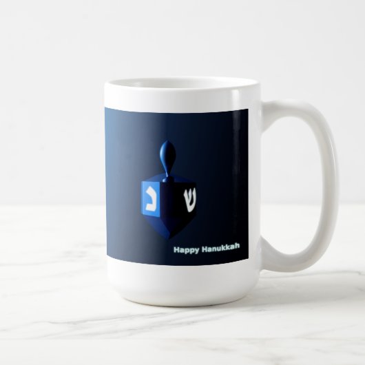 Shiny Blue Dreidel Kaffeetasse (Rechts)