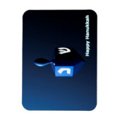 Shiny Blue Dreidel Magnet (Vertikal)