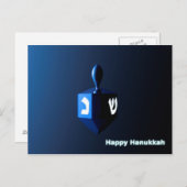 Shiny Blue Dreidel Postkarte (Vorne/Hinten)
