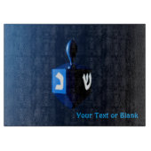 Shiny Blue Dreidel Schneidebrett (Vorderseite)