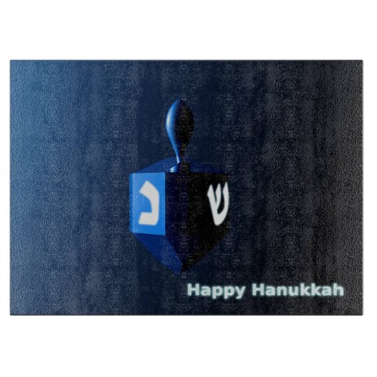 Shiny Blue Dreidel Schneidebrett (Vorderseite)