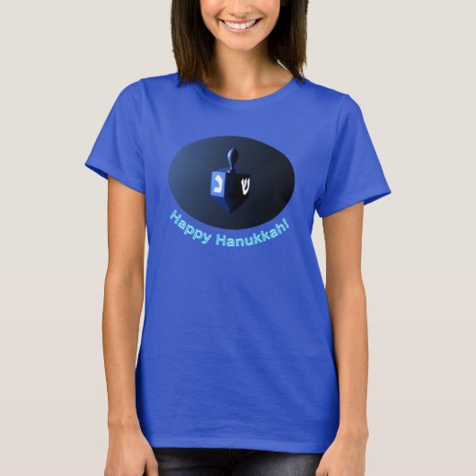 Shiny Blue Dreidel T-Shirt (Vorderseite)