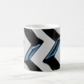 Shiny Blue Formen mit Diagonal Brush Stroke Kaffeetasse (Mittel)