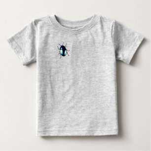 Shiny Blue Käfer Illustration Baby T-shirt