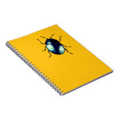 Shiny Blue Käfer Illustration Notizblock (Rechte Seite)