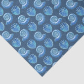 Shiny Blue Verzierte Muscheln Seidenpapier (Ausschnitt)