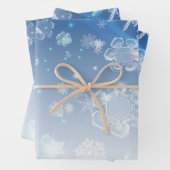 Shiny Blue Winter Wonderland Geschenkpapier Set (Beispiel)