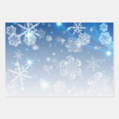 Shiny Blue Winter Wonderland Geschenkpapier Set (Vorderseite 3)