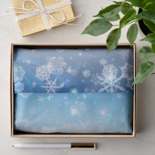Shiny Blue Winter Wonderland Seidenpapier (Geschenk)