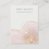 Shiny Blush Gold Glitzer Blank Juwelier Display Visitenkarte (Vorderseite)