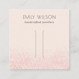 Shiny Blush Pink Glitzer Textur Haarschnitt Displa Quadratische Visitenkarte