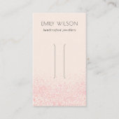 Shiny Blush Pink Glitzer Textur Haarschnitt Displa Visitenkarte (Vorderseite)