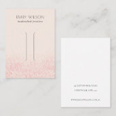 Shiny Blush Pink Glitzer Textur Haarschnitt Displa Visitenkarte (Vorne/Hinten)