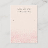 Shiny Blush Pink Glitzer Texture Necklace Display Visitenkarte (Vorderseite)