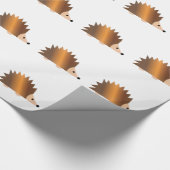 Shiny Brown Igel Geschenkpapier (Ecke)