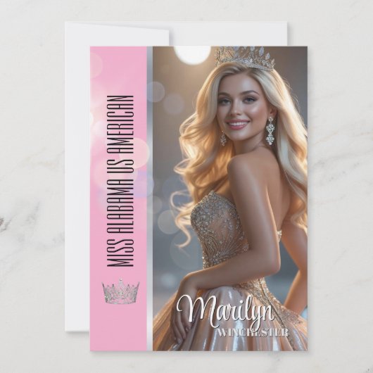 Shiny Bubbles Pageant Autograph Card Template (Vorderseite)