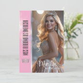 Shiny Bubbles Pageant Autograph Card Template (Stehend Vorderseite)