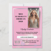 Shiny Bubbles Pageant Autograph Card Template (Rückseite)
