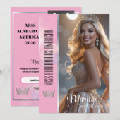 Shiny Bubbles Pageant Autograph Card Template (Vorne/Hinten)