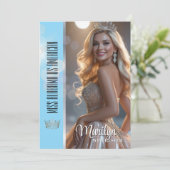 Shiny Bubbles Pageant Autograph Card Template (Stehend Vorderseite)