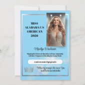 Shiny Bubbles Pageant Autograph Card Template (Rückseite)